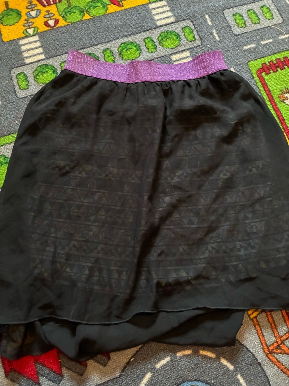 Chic Black and Purple Kids Skirt - Picture 2 of 2